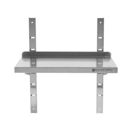 Stenska polica iz nerjavečega jekla - L 800 x P 400 mm - Dynasteel