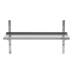 Stenska polica iz nerjavečega jekla - L 1400 x P 400 mm - Dynasteel