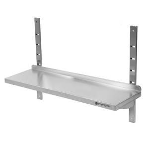 Stenska polica iz nerjavečega jekla - L 1400 x P 400 mm - Dynasteel