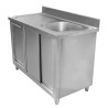 Pohištvo Potop 1 Korito z Zadnjo ploščo in Koš za smeti - 1200 x 600 mm - Dynasteel