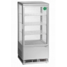 Mini hladilna vitrina Bartscher - 78 L srebrna