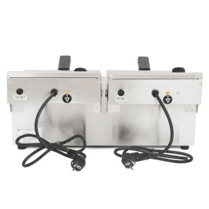 Profesionalna cvrtnik Dynasteel - 2 x 10 L | Kapaciteta 20 L | Nerjaveče jeklo | Moč 2 x 3000 W