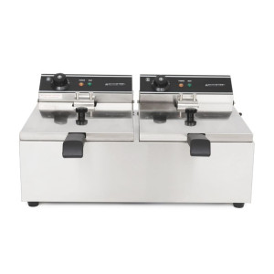 Profesionalna cvrtnik Dynasteel - 2 x 10 L | Kapaciteta 20 L | Nerjaveče jeklo | Moč 2 x 3000 W