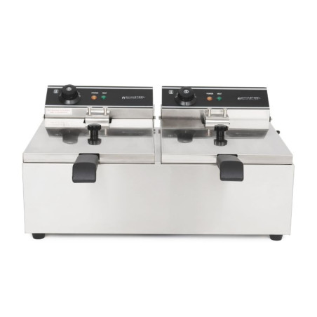 Profesionalna cvrtnik Dynasteel - 2 x 10 L | Kapaciteta 20 L | Nerjaveče jeklo | Moč 2 x 3000 W