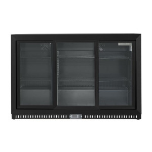 Zadnji bar hladilnik Skinplate - 3 drsna steklena vrata - 328 L - Dynasteel