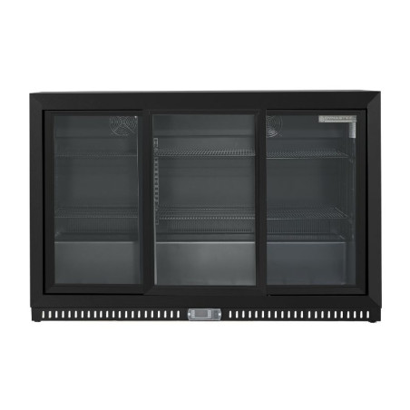 Zadnji bar hladilnik Skinplate - 3 drsna steklena vrata - 328 L - Dynasteel