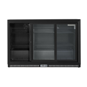 Zadnji bar hladilnik Skinplate - 3 drsna steklena vrata - 328 L - Dynasteel