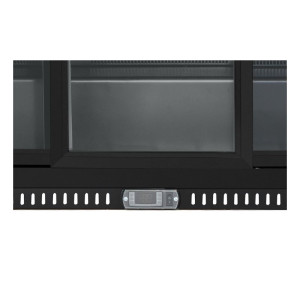 Zadnji bar hladilnik Skinplate - 3 drsna steklena vrata - 328 L - Dynasteel
