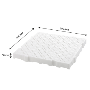 Rešetka 50 x 50 cm Debelina 50 mm Bela