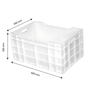 Škatla 600 x 400 Polna 60 L Bela - Gilac