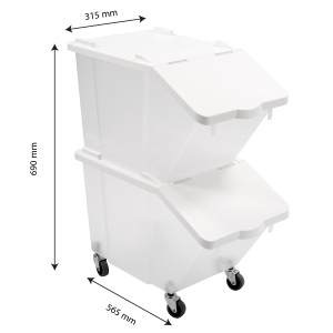 Posoda za sestavine 30 L s pokrovom - Komplet 2 - Gilac