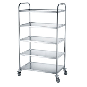 Voziček za strežbo inox 5 polic - Hendi