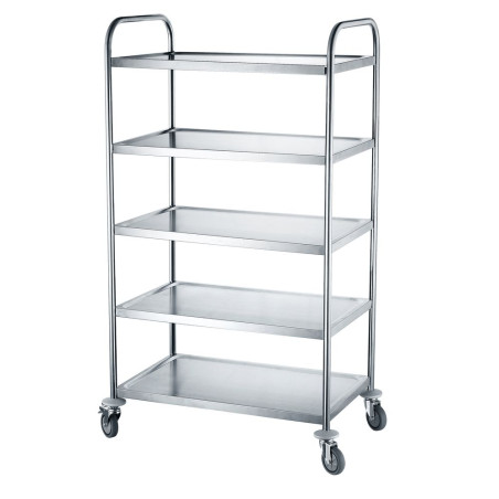 Voziček za strežbo inox 5 polic - Hendi