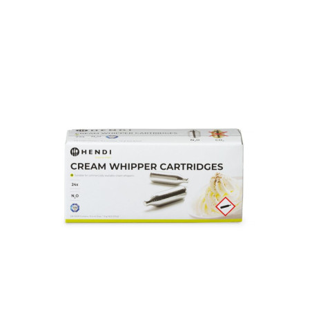 Whipped cream charger cartridges - Pack of 24 - Brand HENDI - Fourniresto
