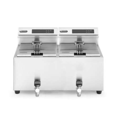 Friteza Profi Line z digitalnim odtokom - 2 x 8 l - Znamka HENDI - Fourniresto