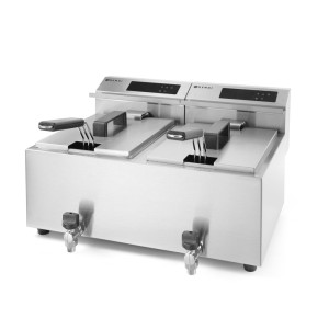 Friteza Profi Line z digitalnim odtokom - 2 x 8 l - Znamka HENDI - Fourniresto