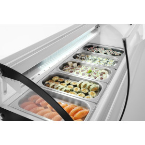 Vitrina za sushije - 5 x GN 1/3 - 63 L