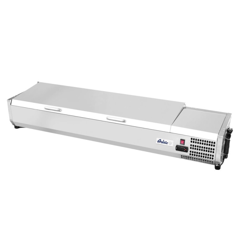 Hladilna vitrina z inox pokrovom - 8 x GN 1/3