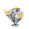 Support pour 3 Cornets de Frites - Noir
