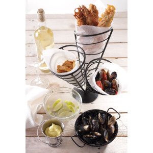 Support pour 3 Cornets de Frites - Noir