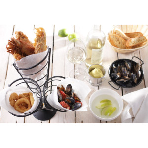 Support pour 3 Cornets de Frites - Noir