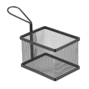 Košarica za mini črne pomfrije - 125 x 100 mm
