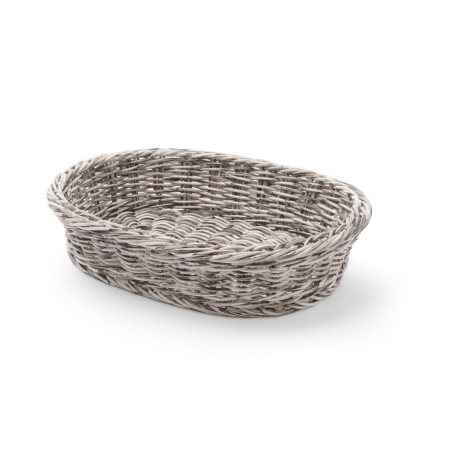 Košara za kruh ovalne oblike siva - 320 x 230 mm