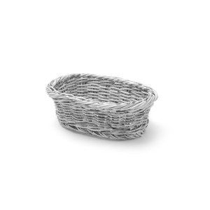 Košara za kruh ovalne oblike siva - 190 x 120 mm