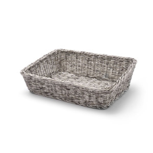 Košara za kruh pravokotne sive barve - 400 x 300 mm