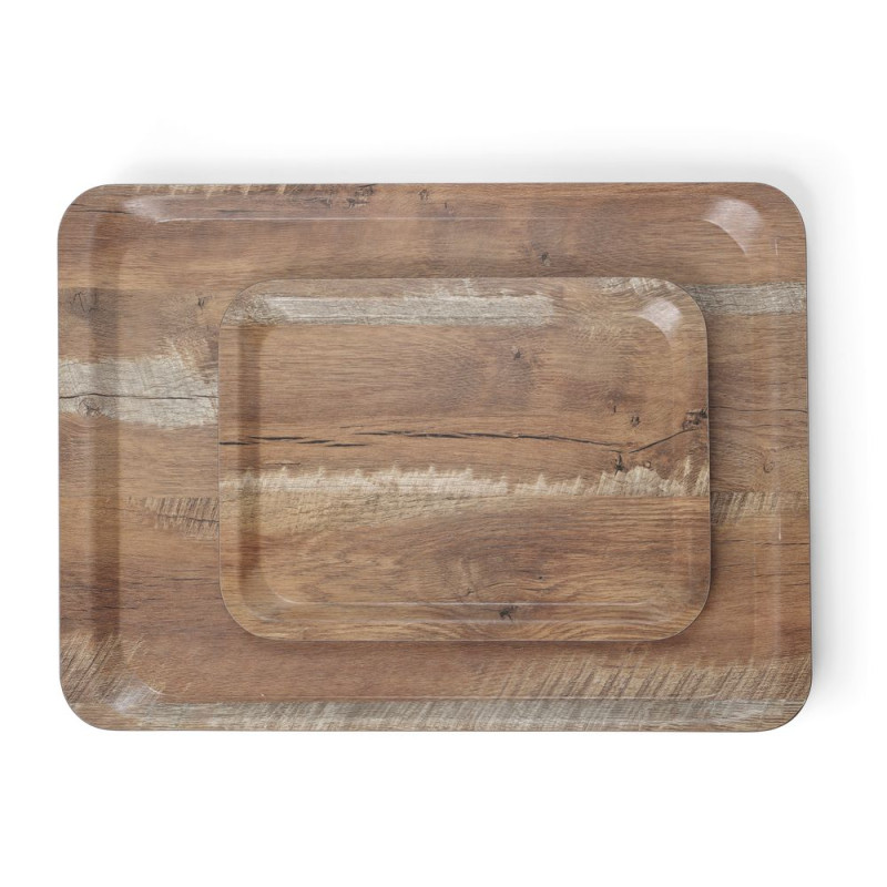Pladen za serviranje iz melamina z lesnim potiskom - 350 x 240 mm Pladen za serviranje iz melamina z lesnim potiskom - 350 x 240 mm