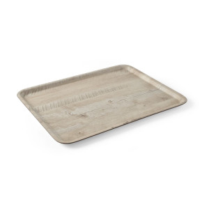 Pladen za serviranje iz melamina s potiskom svetlega lesa - 530 x 370 mm