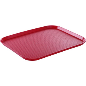 Pravokotni pladenj za hitro prehrano - Velik model 450 x 350 mm - Rdeč - Rdeč