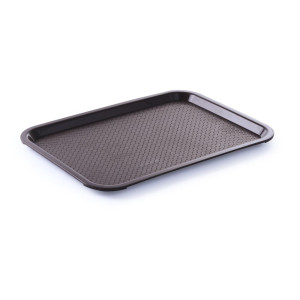 Pravokotni pladenj za hitro prehrano - Velik model 450 x 350 mm - Rjava