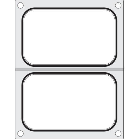 Matrika za tesnjenje za ročno tesnilo - 2 predelka 178 x 113 mm - Hendi