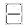 Matrika za tesnjenje za ročno tesnilo - 2 predelka 178 x 113 mm - Hendi