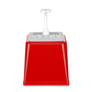 Distributer omake s črpalko - Rdeč - 2,5 L - Hendi