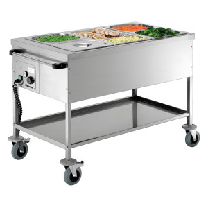 Voziček za Bain-Marie brez vode - 3 GN 1/1