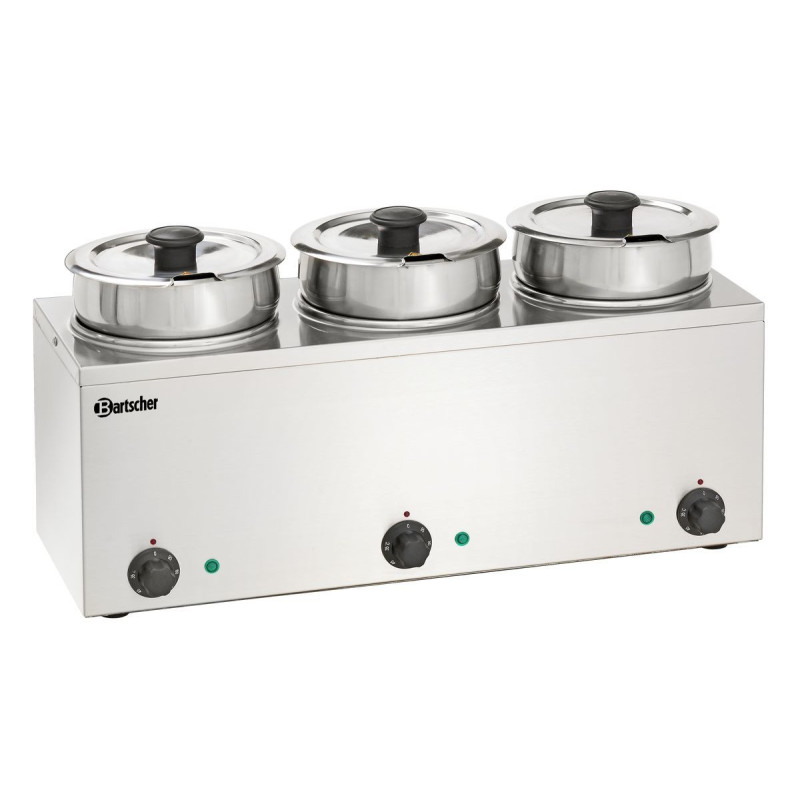 Bain-Marie za profesionalno omako 3 x 3,5 litra za gostinske strokovnjake Bain-Marie za profesionalno omako 3 x 3,5 litra za gostinske strokovnjake