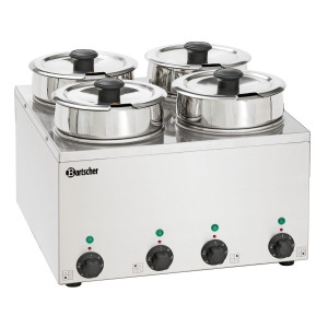 Bain-Marie za profesionalno omako s 4 x 3,5 litra za gostinske strokovnjake