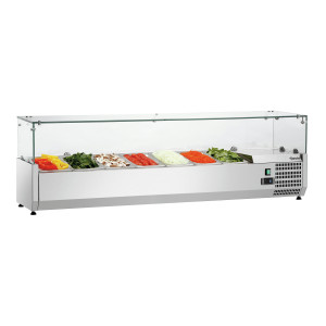 Saladette za postavitev - 7 x GN 1/4