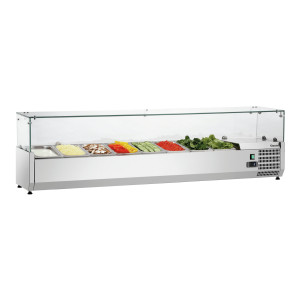Saladette za postavitev - 8 x GN 1/4