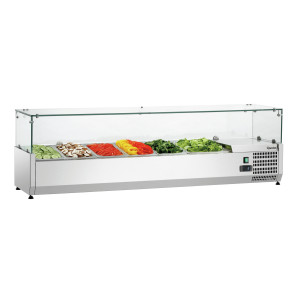 Saladette za postavitev - 5 x GN 1/3 + 1 x GN 1/2