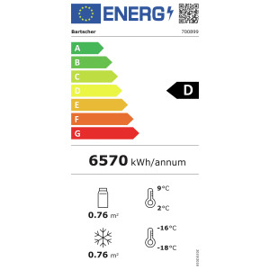 Hladilnik s pozitivno in negativno temperaturo - 2 stekleni vrati - 820 L - Bartscher