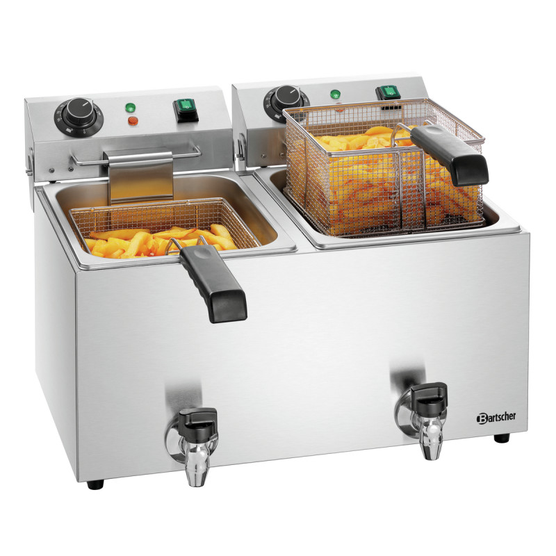 Friteza SNACK IV Plus Bartscher | Dvojna posoda, 190°C optimalno Friteza SNACK IV Plus Bartscher | Dvojna posoda, 190°C optimalno