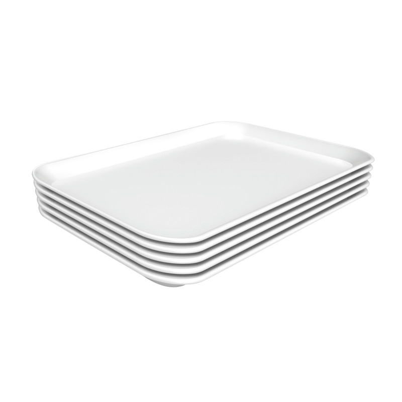 Eleganten servirni krožnik iz bele melamine - blagovna znamka Bartscher