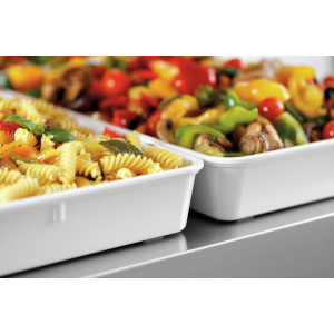 Eleganten servirni krožnik iz bele melamine - blagovna znamka Bartscher