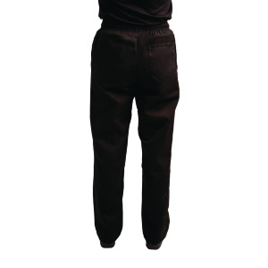 Hlače za kuhinjo Mixte Easyfit črne barve s Teflonom - Velikost XL - Whites Chefs Clothing - Fourniresto