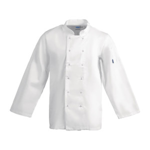 Kuhinjska delovna halja Vegas z dolgimi rokavi - bela - velikost M - Whites Chefs Clothing - Fourniresto