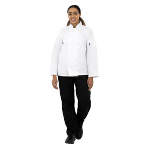 Kuhinjska delovna halja Vegas z dolgimi rokavi - bela - velikost M - Whites Chefs Clothing - Fourniresto