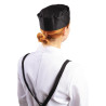 Kuhinjska kapa črna iz polikotona - Velikost XL 63,5 cm - Bela kuharska oblačila - Fourniresto